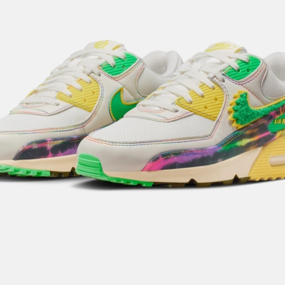 Colorful Sneakers with Green and Yellow Accents